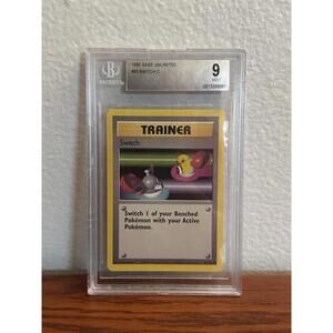 Pokémon 1999 Switch Base Set 95/102 Regular Unlimited Common 9 Mint Beckett